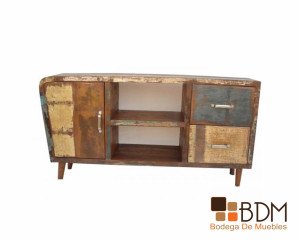 centro de entetenimiento vintage-mueble tv industrial-mueble vintage