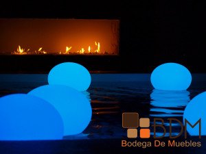 Decoración flotante con led