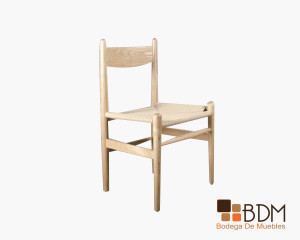 silla tejido bejuco - madera - vintage
