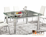 mesa Mesa Cuadrada para Comedor-cristal-para ocho-mueble-comedor