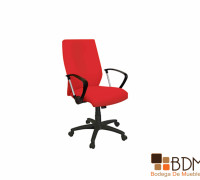 Moderna silla roja semiejecutiva - muebles para oficina