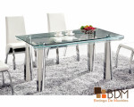 mesa rectángular-mesa para 6-cristal-comedor