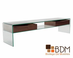 Consola tv de cristal