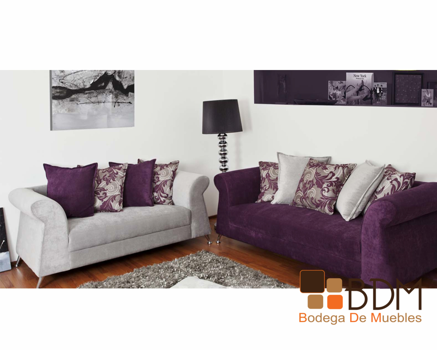 Sala Combinada a Dos Colores - Bodega Muebles | Mueblería Online