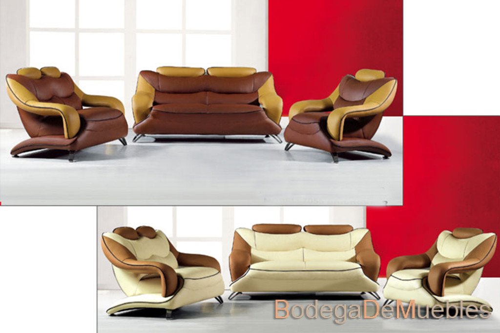 Sala Moderna Color Cafe y Beige - Bodega de Muebles | Mueblería Online