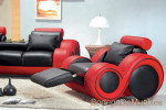 sala color negro y rojo moderna