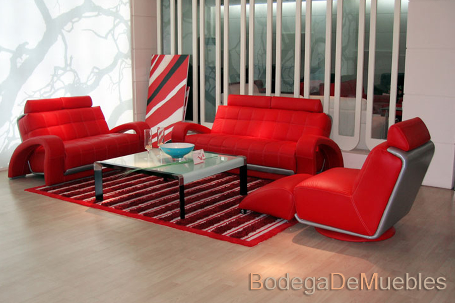 Sala de Piel Moderna - Bodega de Muebles | Mueblería Online