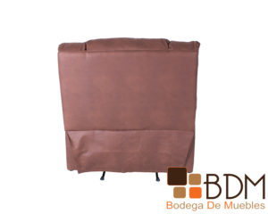 Sillon reclinable en vinil color cafe