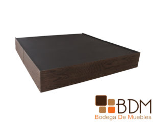 Base King Size de madera mdf color nogal