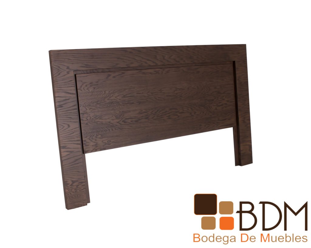 Cabecera Queen Size de madera color nogal - Bodega de muebles