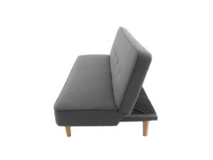 Sofa cama color gris con patas de madera