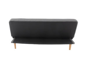 Sofa cama color gris con patas de madera