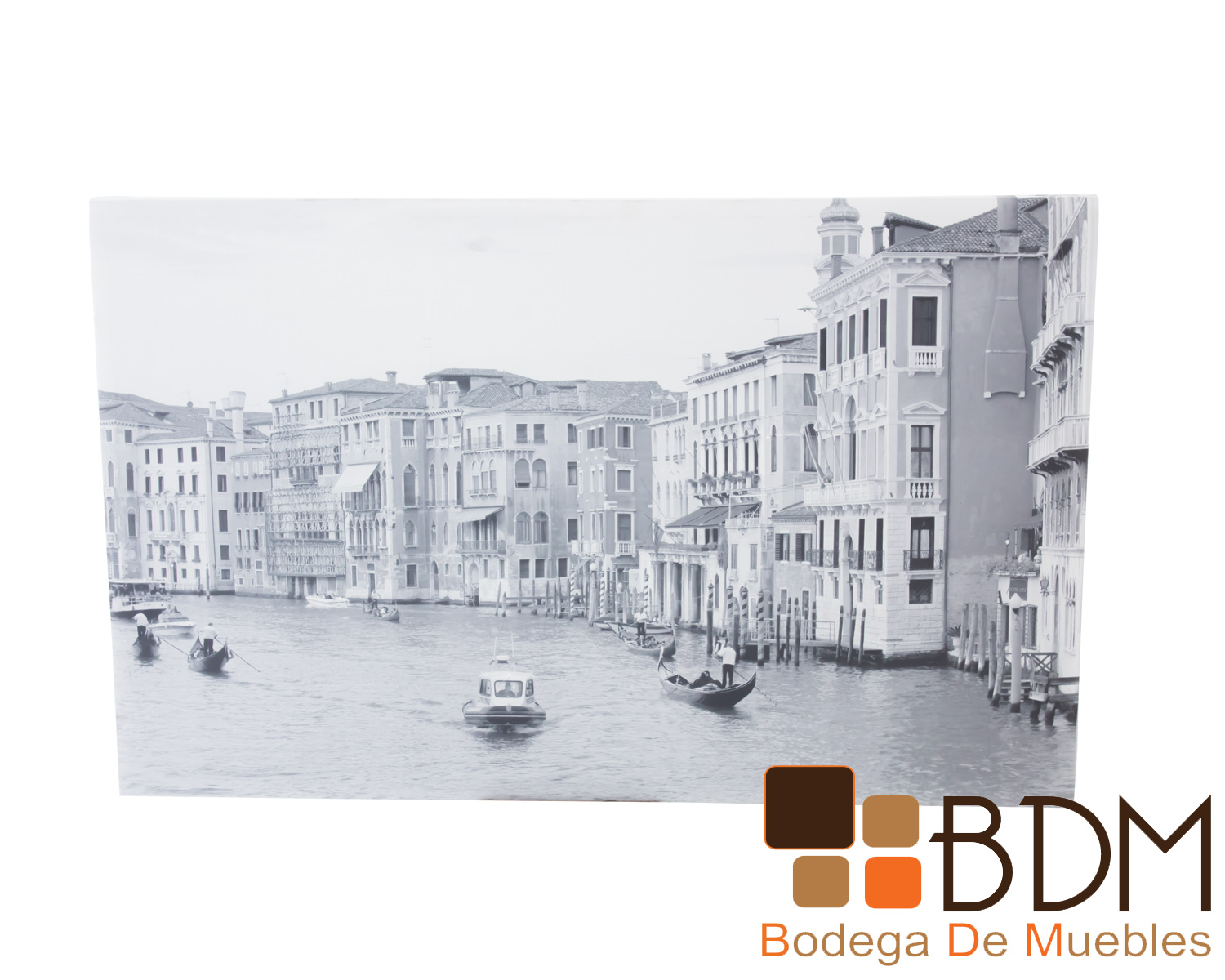Cuadro decorativo estilo clasico en blanco y negro imagen venecia