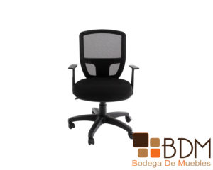 Silla semi ejecutiva moderna para oficina con respaldo de malla