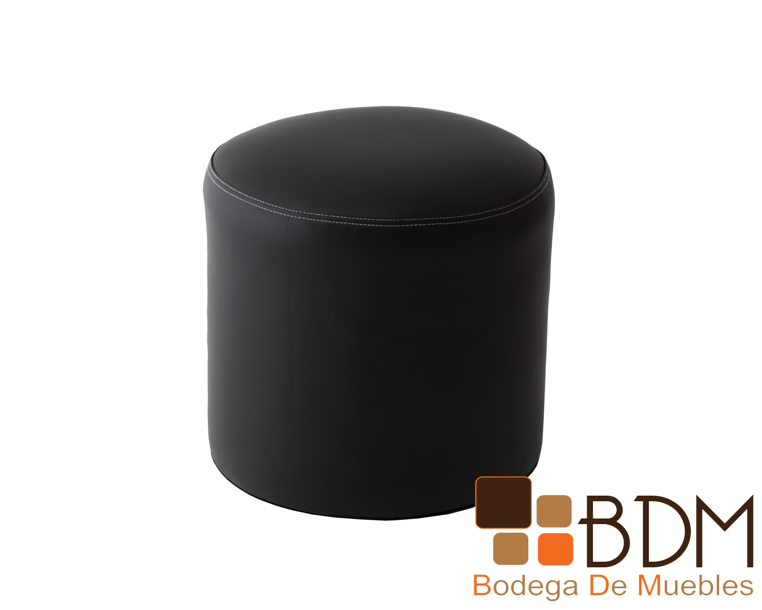 Sillon cilindrico moderno estilo taburete en color negro