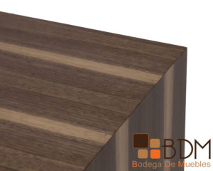 Bufetero con puertas y cajones en MDF en enchapado nogal natural