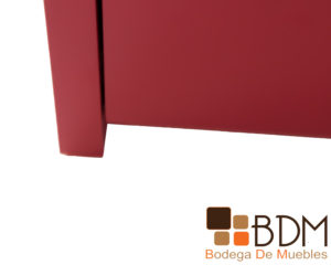 Buro en mdf moderno minimalista color rojo para recamara