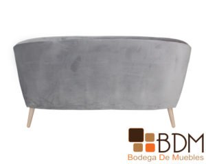 Sofa moderno en madera y tapiz suede para sala