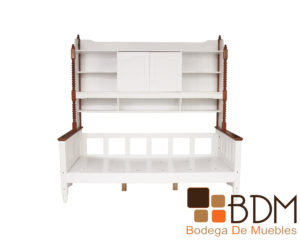 Base Cama Infantil Estilo Vintage Color Blanco
