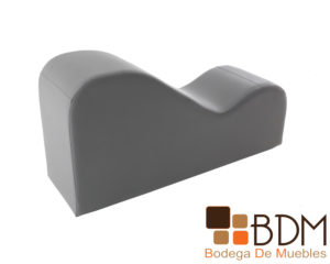 Sillon kamasutra erotico color gris en tactopiel y madera