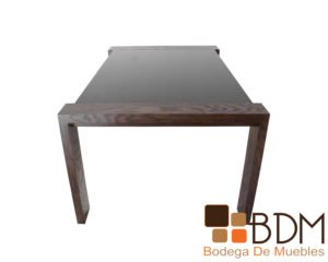 Mesa rectangular moderna para comedor color nogal