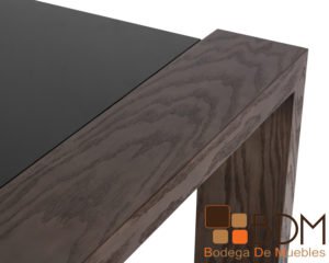 Mesa rectangular moderna para comedor color nogal