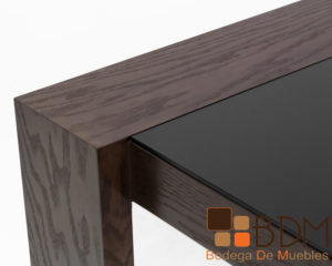 Mesa rectangular moderna para comedor color nogal