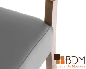 Banco alto para barra de madera
