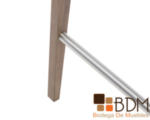 Banco alto para barra de madera
