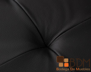 Love seat moderno en color negro con sillones individuales