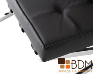 Love seat moderno en color negro con sillones individuales