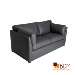 Sillon Vinil Wallaby Char Gray Gris Loveseat es ideal para tu sala, ya que su estilo logrará dar un toque de elegancia.