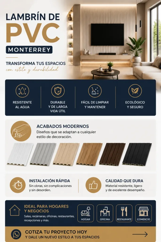lambrin de pvc Monterrey