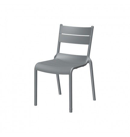 Silla apilable monobloque sin descansabrazos para restaurantes de alta afluencia