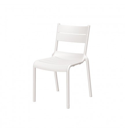 Silla monobloque contemporánea apilable y minimalista