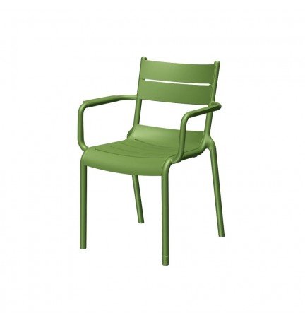 Silla de terraza con protección UV verde oliva