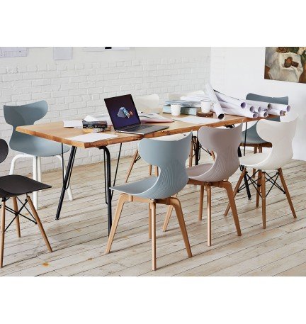Silla de diseño contemporáneo con respaldo ergonómico orgánico Bodega de Muebles