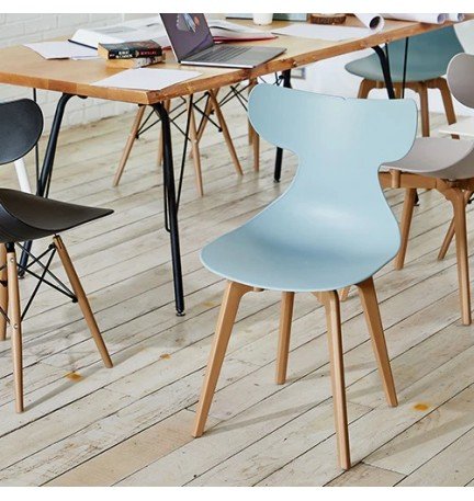 Silla con respaldo alto anatómico para salón comedor de restaurante