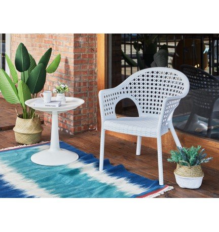 Sillón personal texturizado con cojín para restaurantes, terrazas y jardines